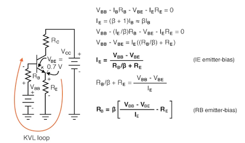 emitter bias transistor formula