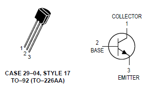 BC548 transistor pinout