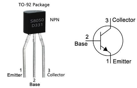 S8050 transistor pin out