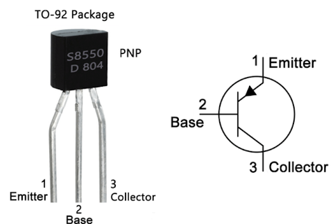 S8550 transistor pin out