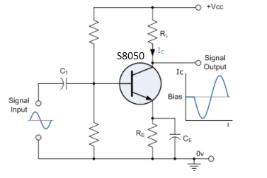 S8050 transistor as an amplifier circuit