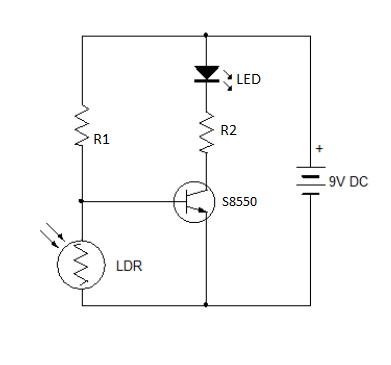 S8550 transistor as a switch circuit