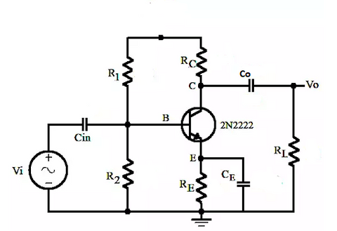 2N2222 transistor as an amplifier