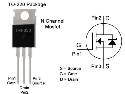 IRF630 pinout