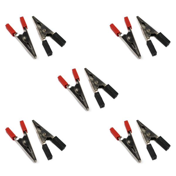 Electronic Spices 35mm Double ended crocodile alligator clip with Red and  Black wire at Rs 12/unit, Crocodile Clamp in Delhi