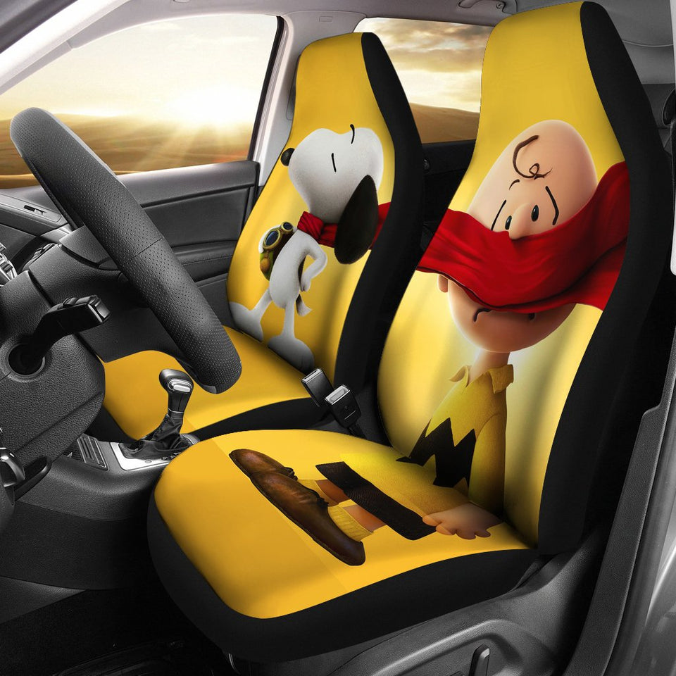 snoopy car seat covers set