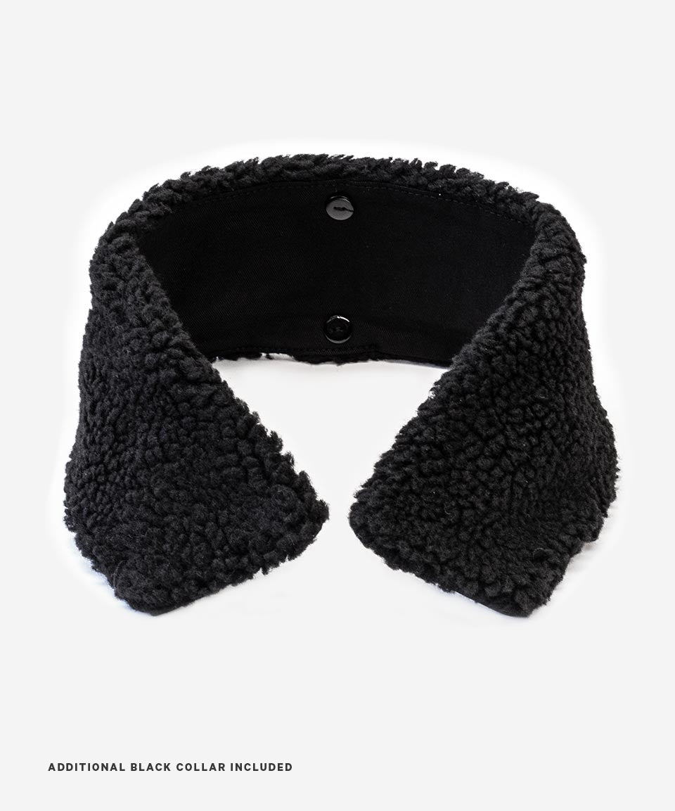 detachable fur collar