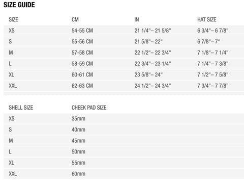 BELL BROOZER SIZE GUIDE