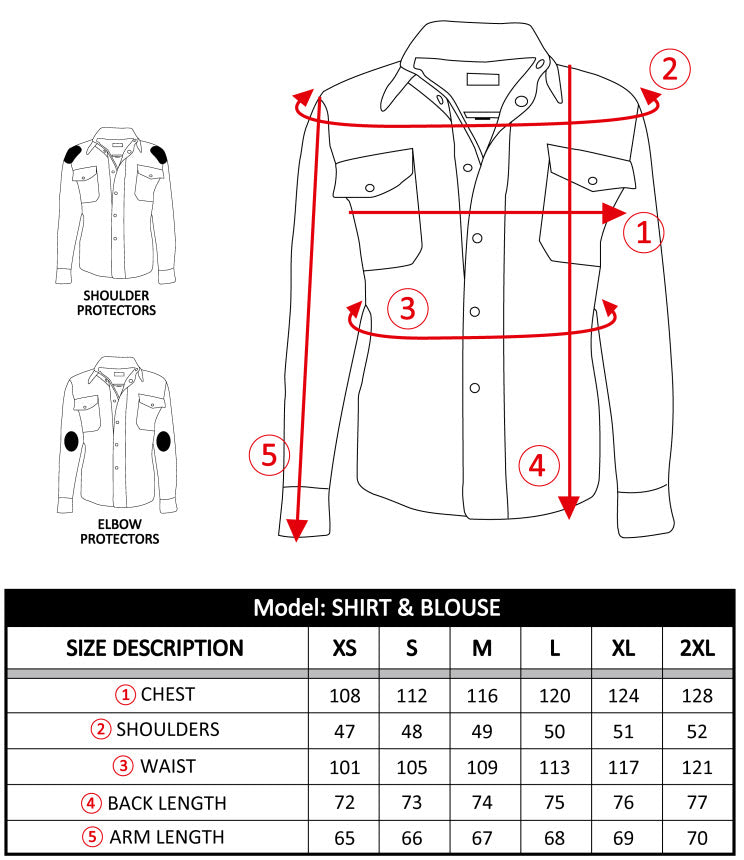 DMD DENIM OVERSHIRT SIZE GUIDE