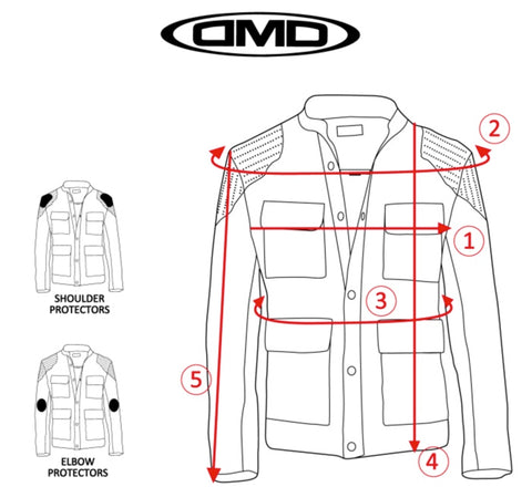 DMD SOLO RIDER LEATHER JACKET SIZE GUIDE