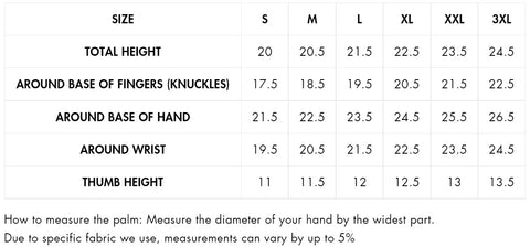 RACING DIVISION GLOVES SIZE CHART – Strath Moto