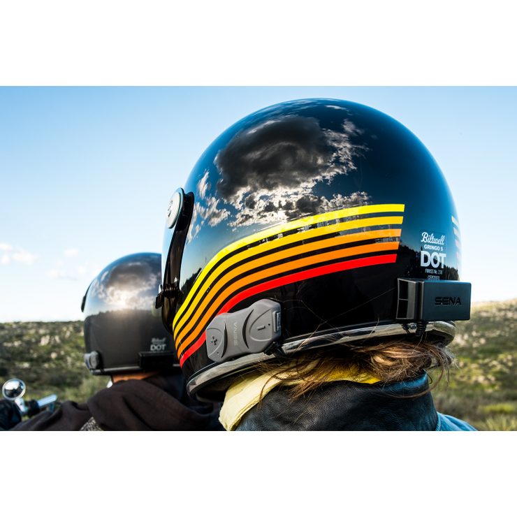 BILTWELL GRINGO S ECE HELMET - GLOSS BLACK SPECTRUM – Strath Moto