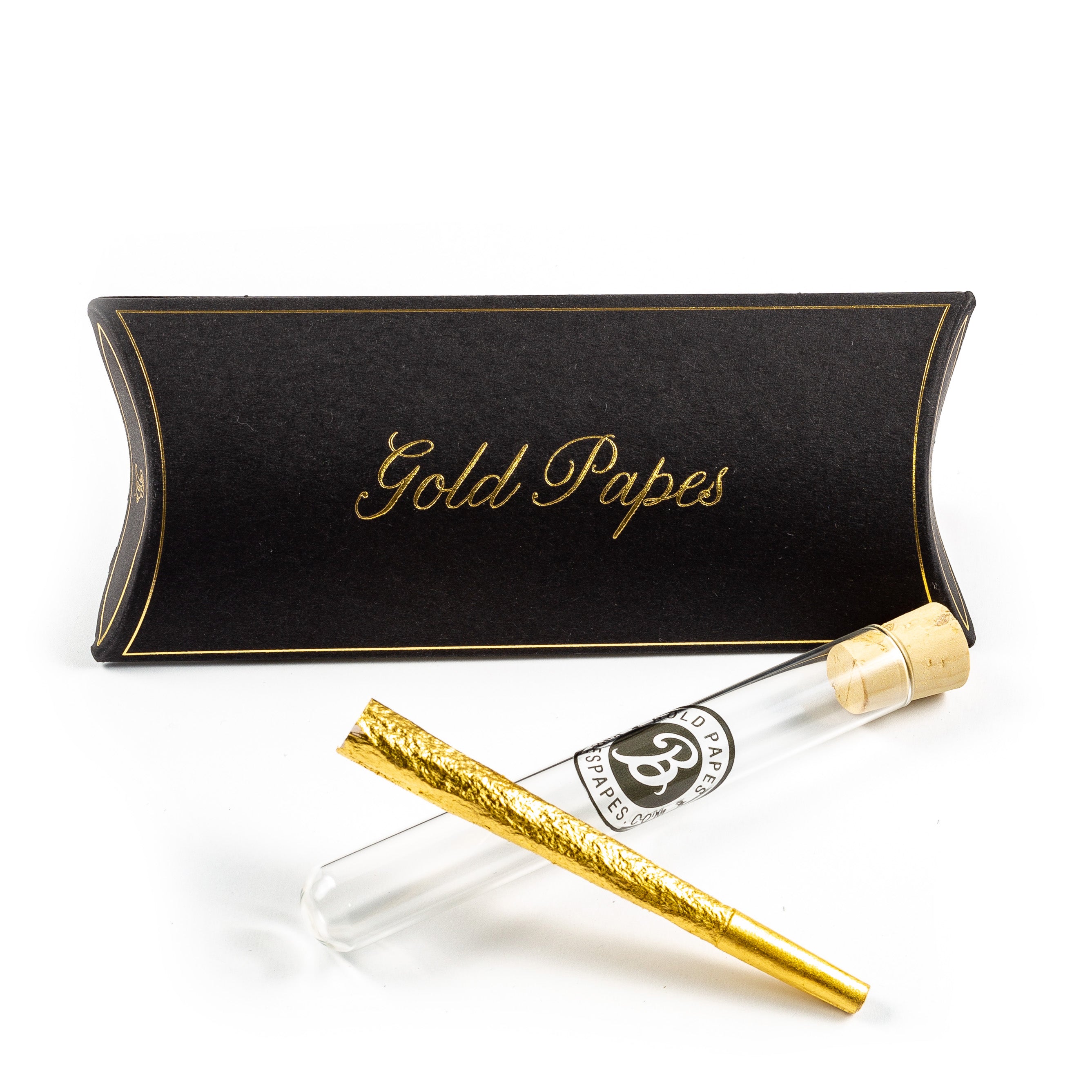 Babes Papes Shine Gold Rolling Papers in Black Box