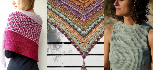 Emiliana Shawl, Lost in Time Shawl, & May Top