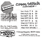 Cross stitch class leaflet