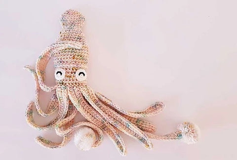 Hubble the Squid Crocheted Toy by Projectarian