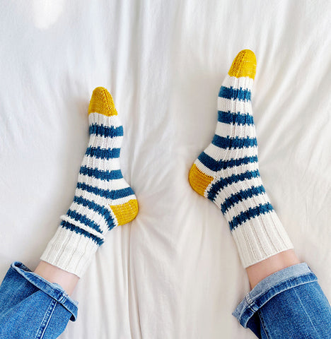 The Slip Rib Socks by Summer Lee