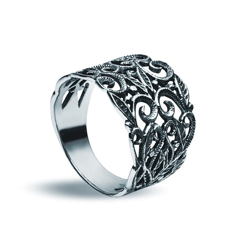 Sterling Silver Art Deco Ring | Zaffre Silver Jewellery | Australia ...
