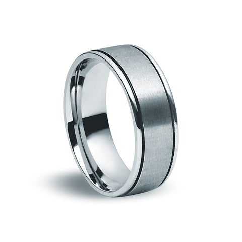 Stainless Steel Matte & Black Ring – Zaffre Jewellery
