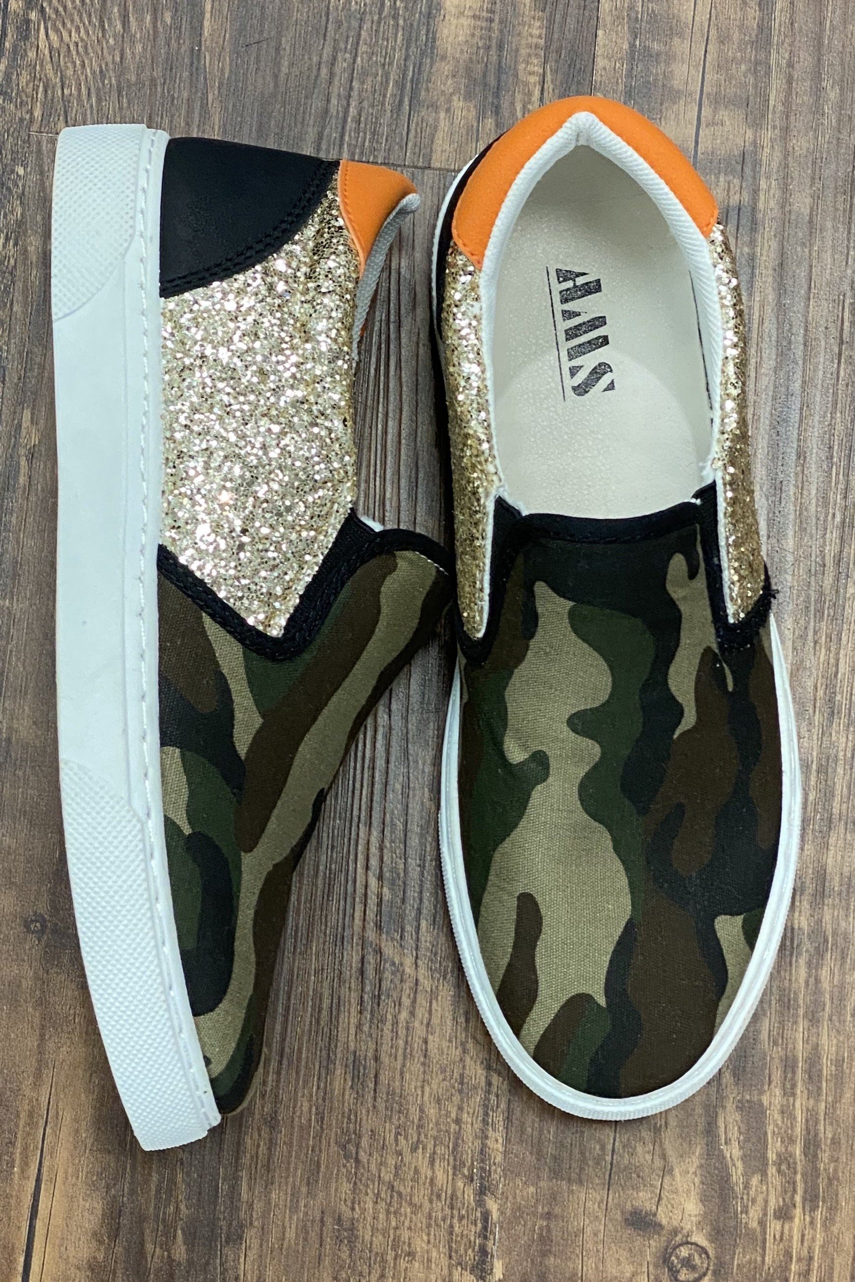 Camo/Orange Kicks - K.Lane's Boutique