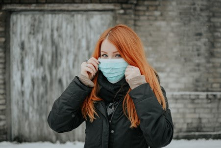 woman wearing face mask