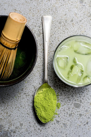 matcha on a teaspoon