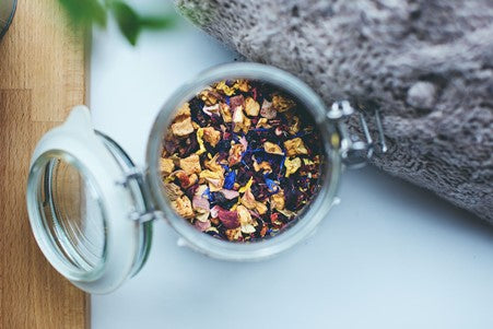 herbal tea in a jar