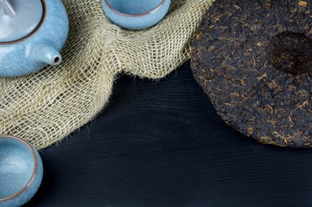 packed puerh tea cake