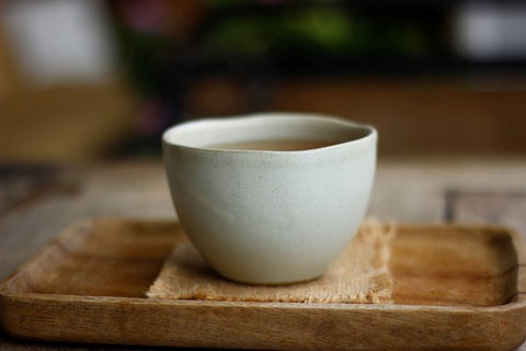 traditional white teacup