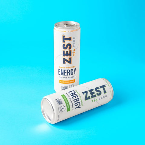 plant-powered energy tea cans