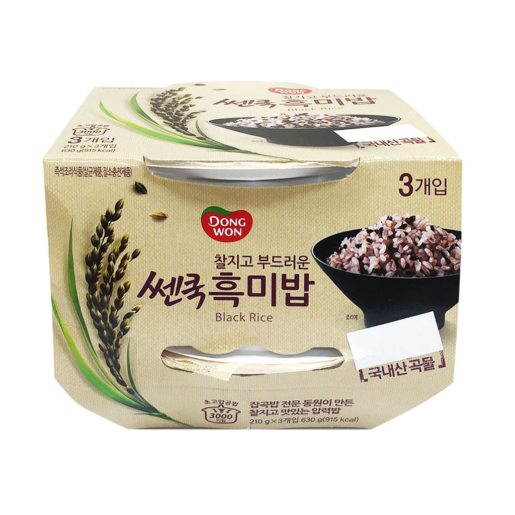 KD1065Dongwon Cooked Black Rice (3Pcs) 6/3/210G
– Lemond Food