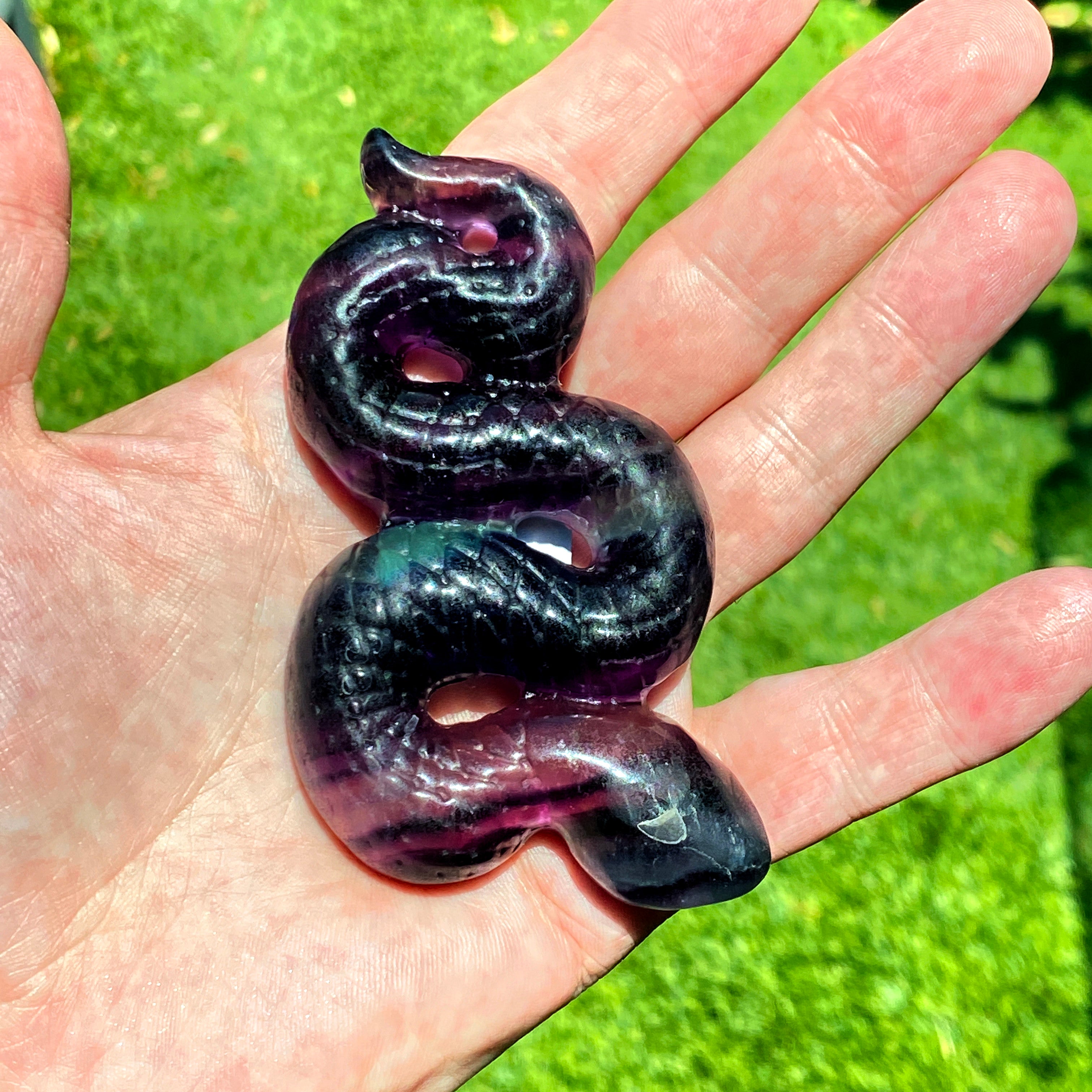 Gemstone Carved Snakes