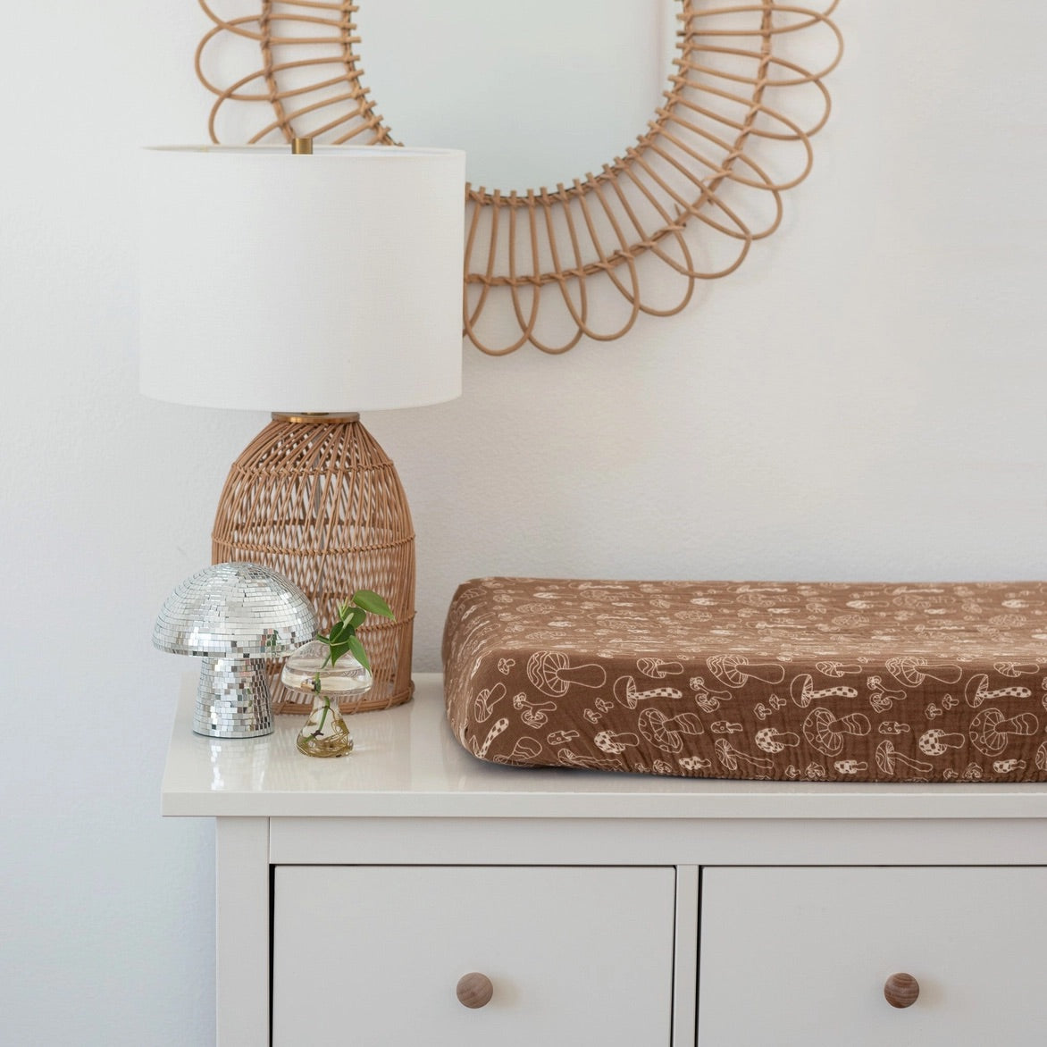 Changing Pad Cover (Mushroom)