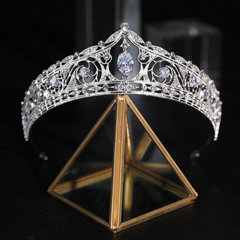 Bride Crown Zircon Rhinestone Bridesmaid Tiaras Headband Wedding Headdress Hair Jewelry Accessories 