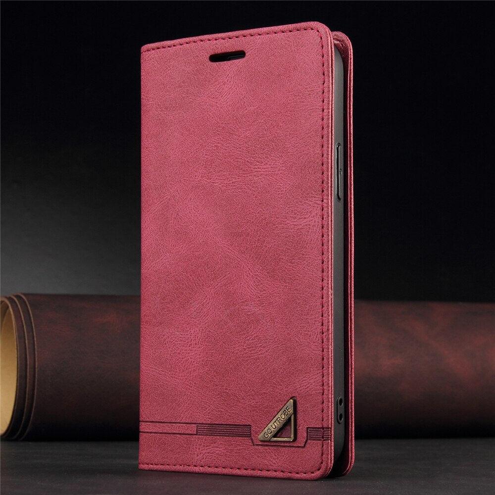 Leather Case For Xiaomi Stand View Shock-Proof Book Cover with C