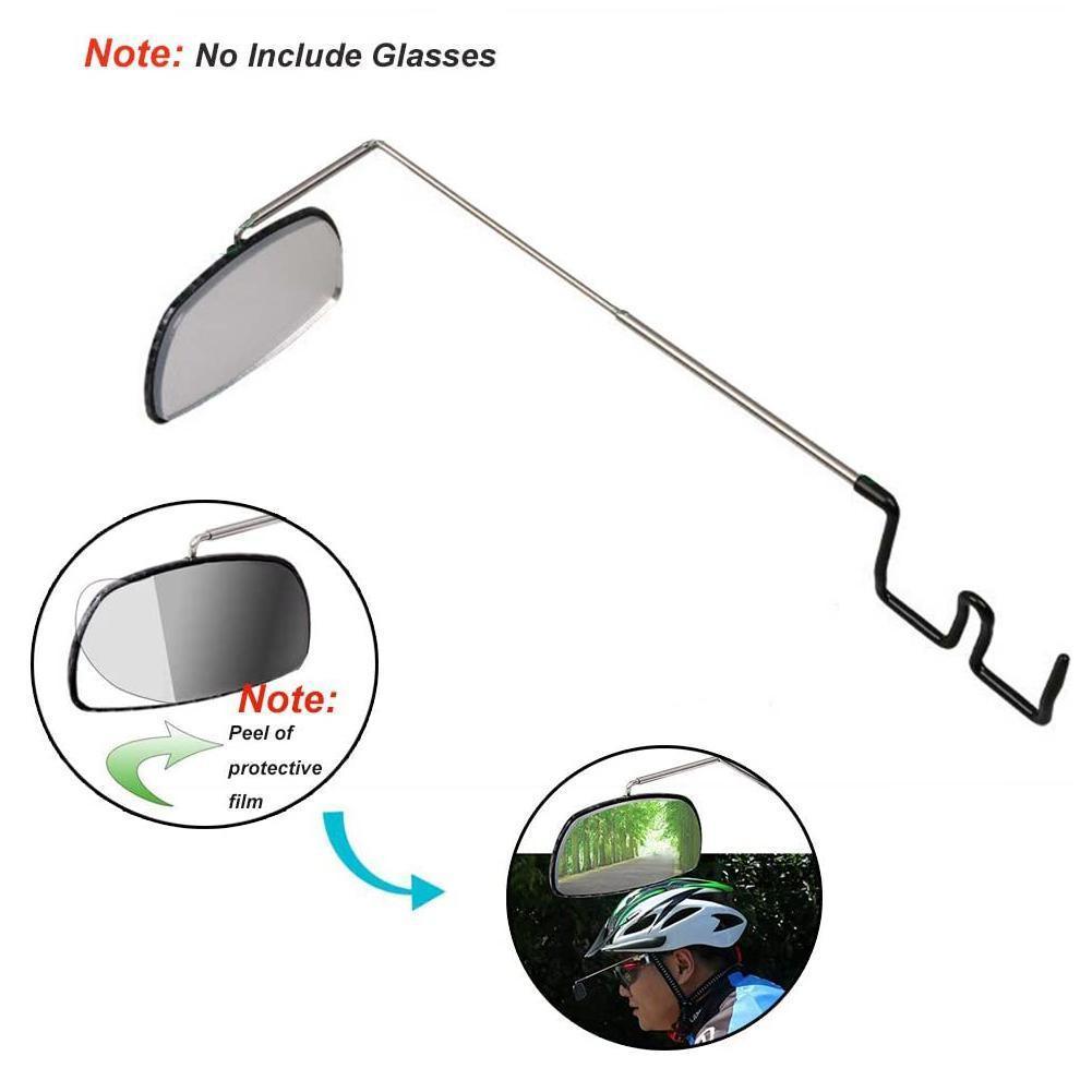 Bike Aluminum Bicycle Cycling Horse Riding Glass Mirror 360 Adjustment Rear View Mount Mirror Helmet