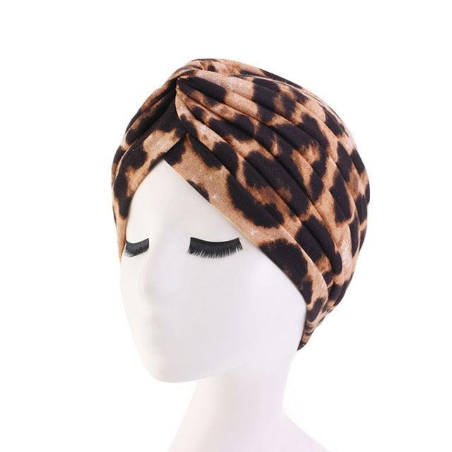 Fashion Soft Cotton Print Inner Headdress Lightweight Turban Ele
