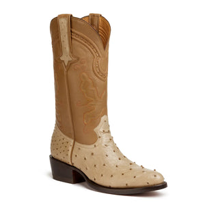 Gavel Men's Cameron Full Quill Ostrich Boot - Oryx - Gavel Western Wear