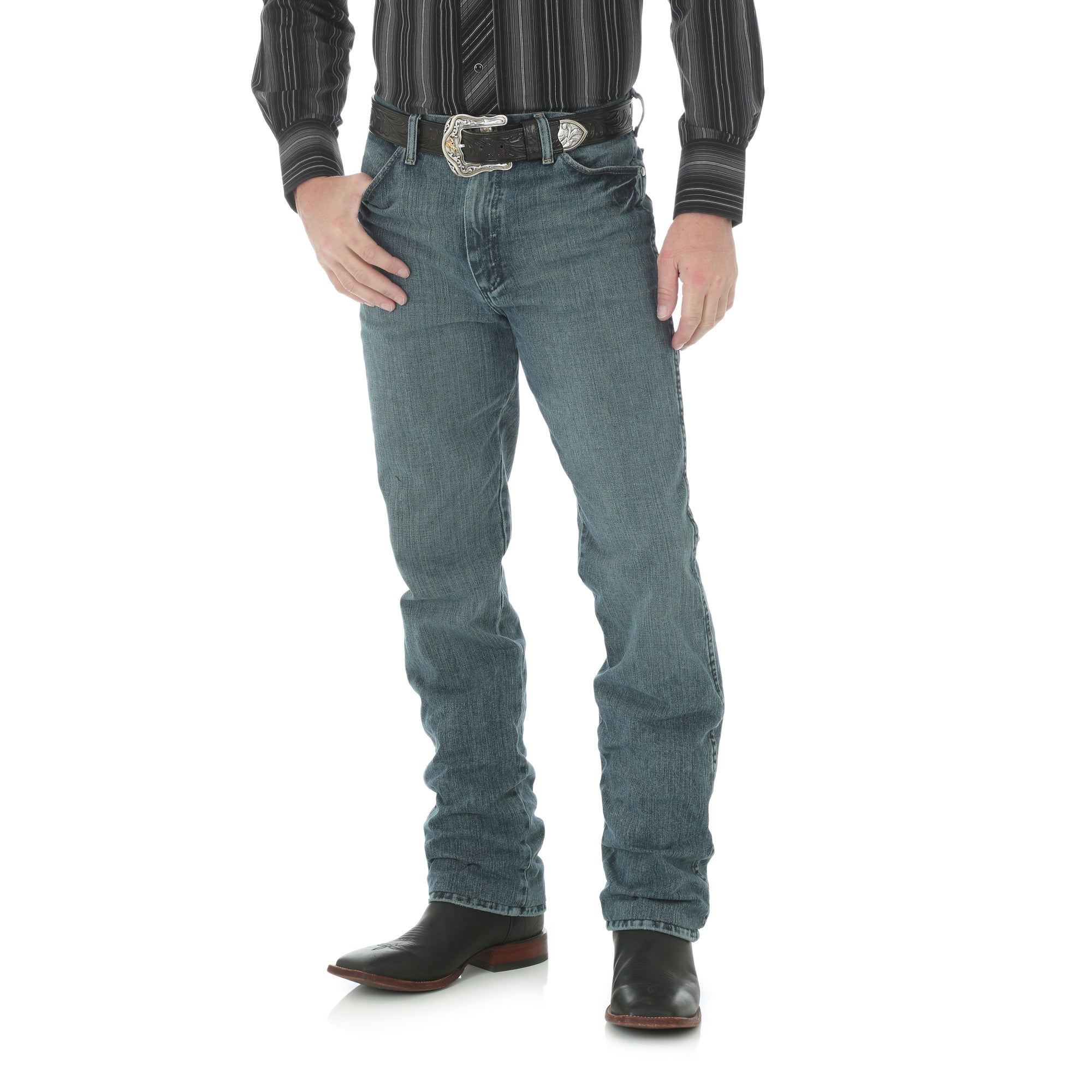 Wrangler mens Cowboy Cut Silver Edition Slim Fit Boot Cut jeans