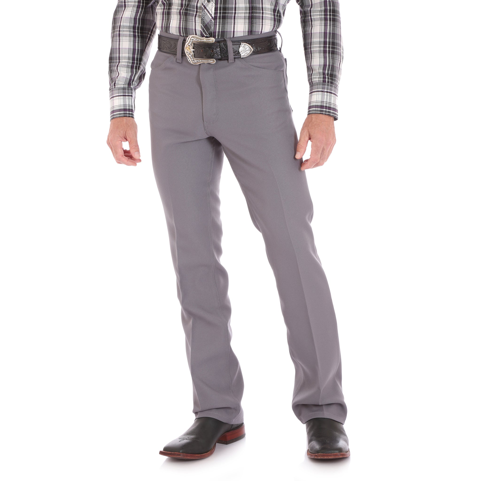 Wrangler Men's Wrancher Dress Jeans 82GY Grey - Gavel Western Wear