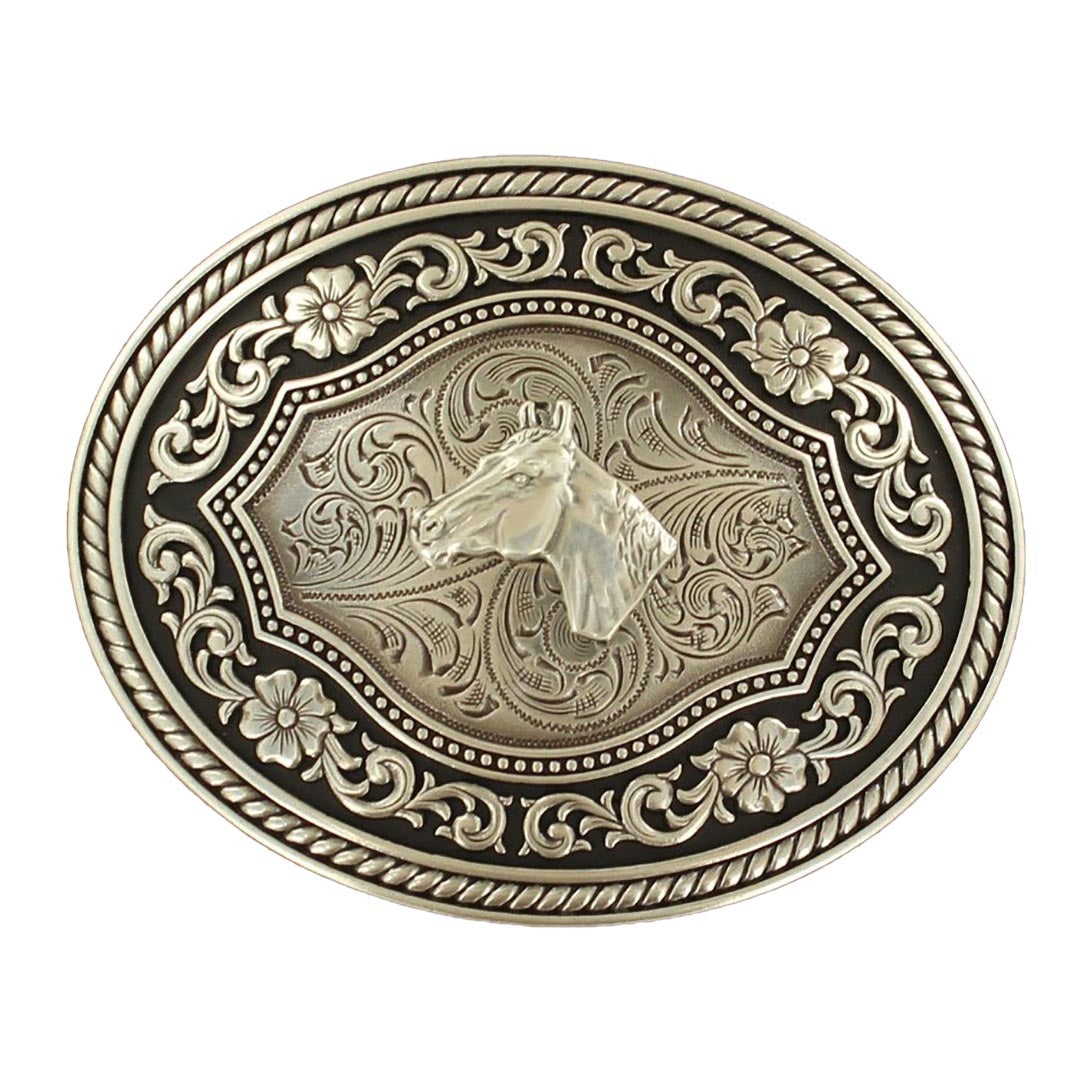 Crumrine Western Belt Buckle Rope Eagle Gold Silver