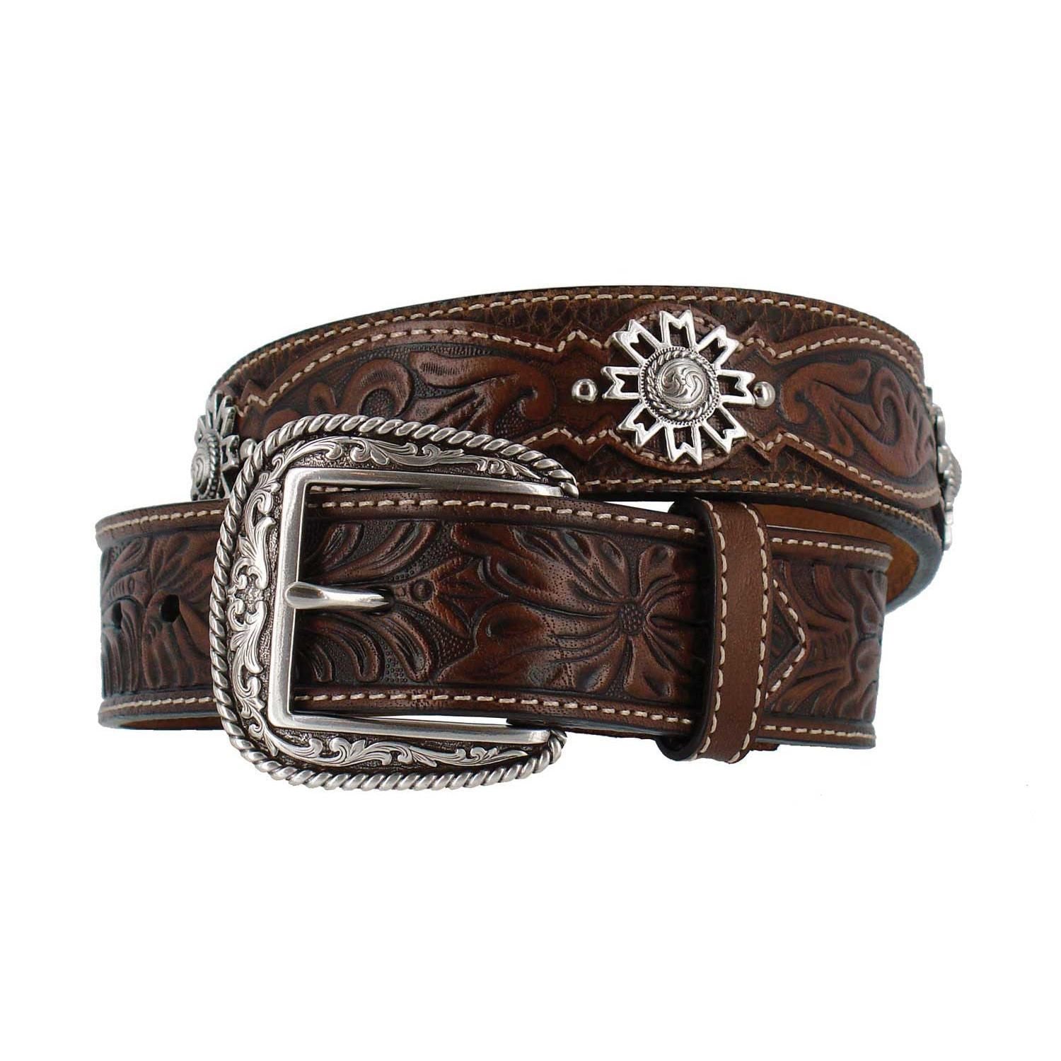 Ariat Rowel Men's Western Leather Belt-Brown - Longhorn Western Wear