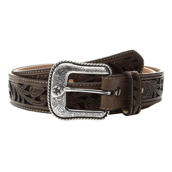 Ariat Mens Intricate Stamped Leather Belt - Gavel Western Wear