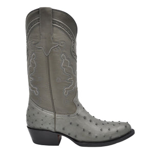 El Dorado Men's Exotic Full-Quill Ostrich Skin Western Boots - Medium