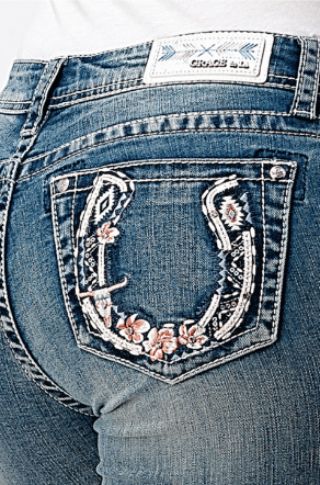 overvåge præcedens det er smukt Grace in LA Horseshoe Bootcut Jeans - Gavel Western Wear