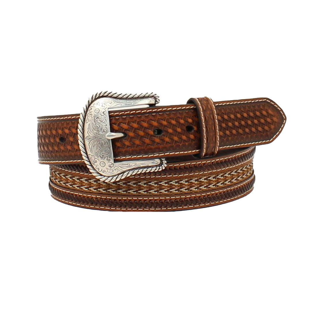 Nocona Men's Basketweave Ostrich Belt