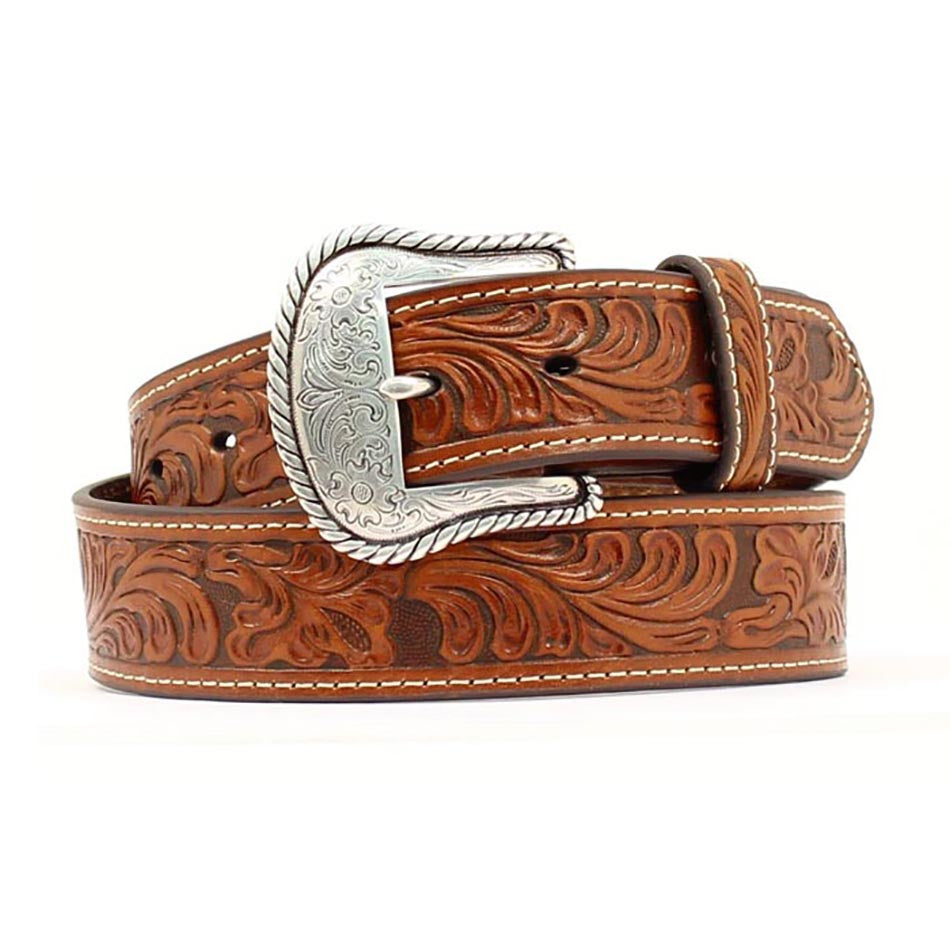 Nocona Men's Western Ranger Brown Leather Belt w/Star Buckle