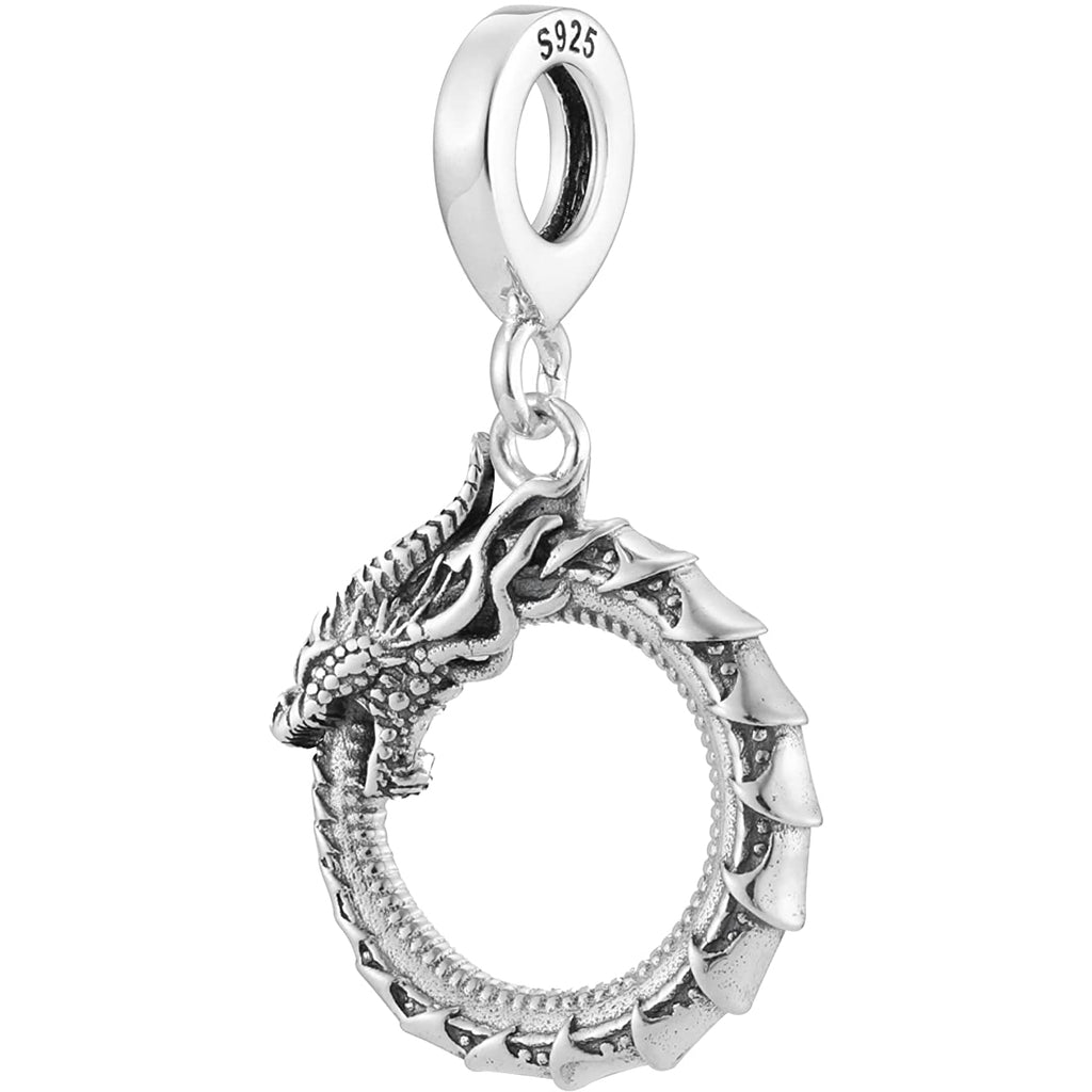 Toothless Dragon Sterling Silver Dangle Pendant Bead Charm