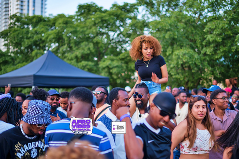 Photo: person sitting on another person's shoulders at AfroVibes