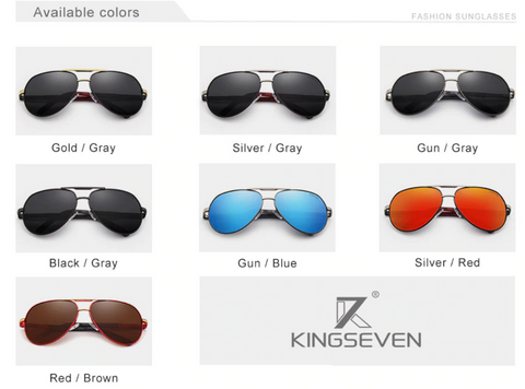 KINGSEVEN® AVIATOR Sunglasses K725 Available Colors